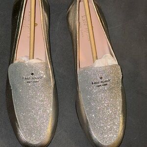 Kate Spade Silver Sparkle Flats